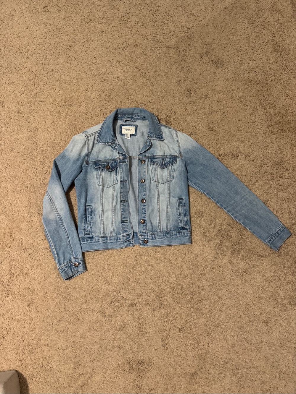 Forever 21 Faded Light Blue Denim Jacket